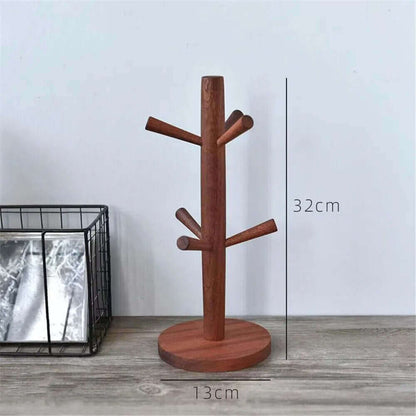 Sturdy Wooden Cup Holder: Cup Tree in Various Shapes + Colors