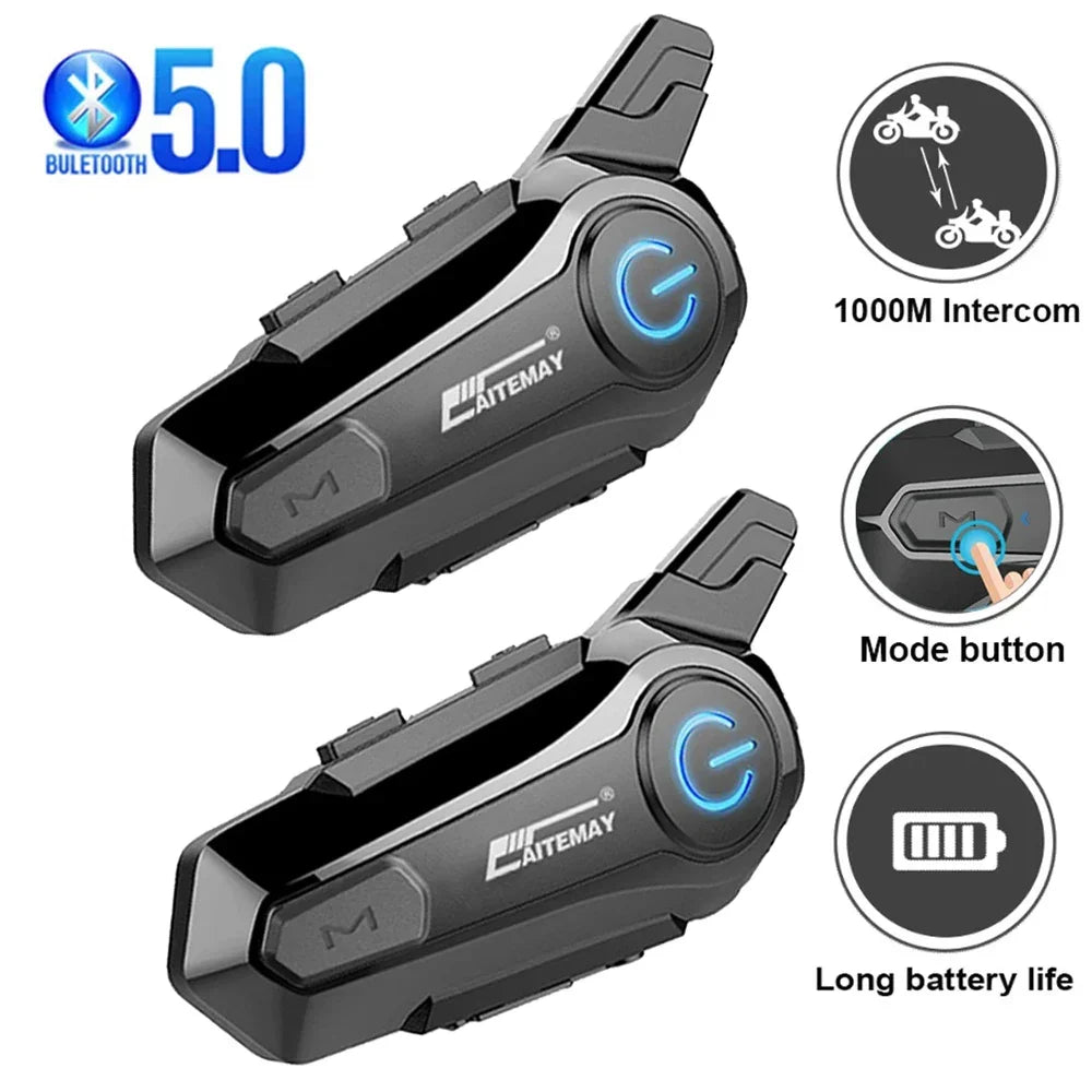 BowLift | Bluetooth Motorcycle Helmet Intercom Headset with 1000m Range & IPX6 Waterproof – RoadComm