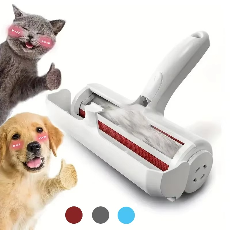 BowLift | Reusable Pet Hair Removal Mitt and Self-Cleaning Roller Set for Furniture, Couch, and Carpet