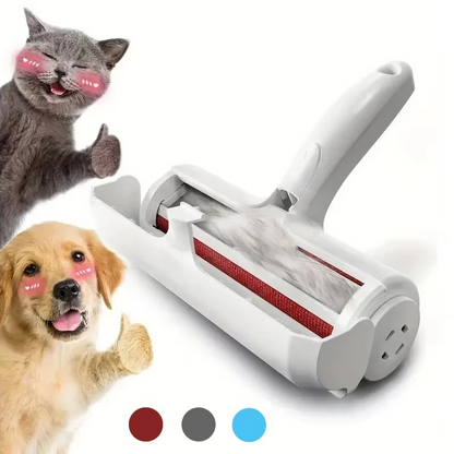 BowLift | Reusable Pet Hair Removal Mitt and Self-Cleaning Roller Set for Furniture, Couch, and Carpet