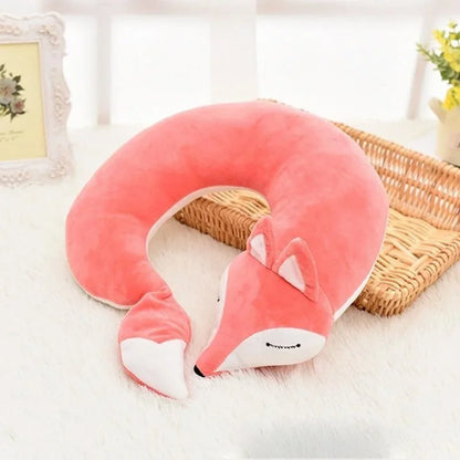 BowLift | ReiseFuchs Neck Pillow | Super soft & Ergonomic | Cartoon Fox Design | For Children & Adults