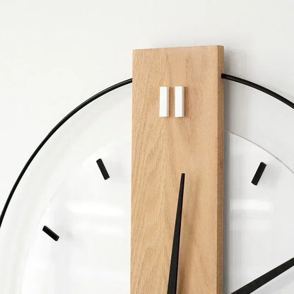 BowLift | SilentOak – Minimalist Wooden Wall Clock with Silent Movement