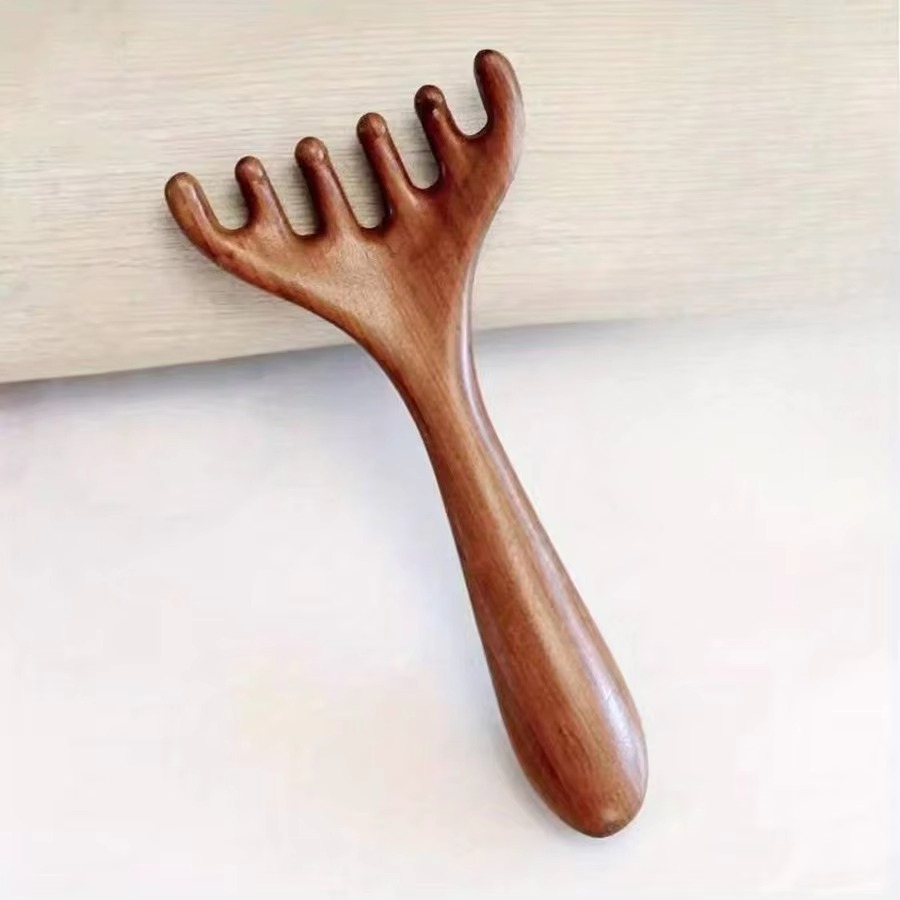 BowLift | Sandalwood Antler-Shaped Gua Sha Scalp Massager