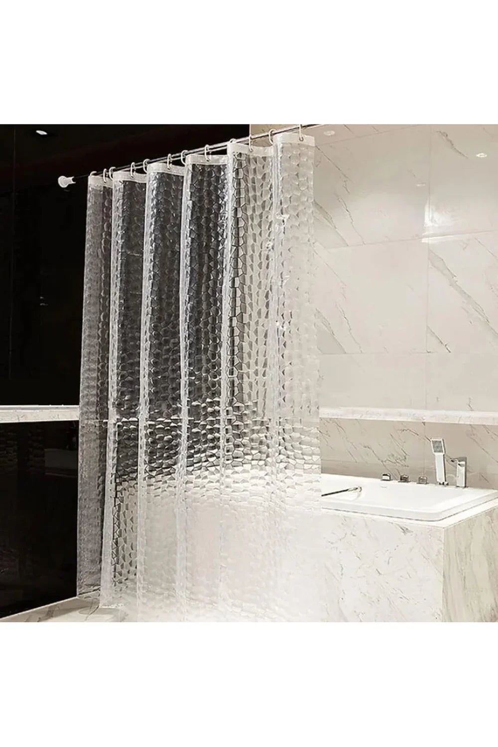 Transparent Dice Shower Curtain