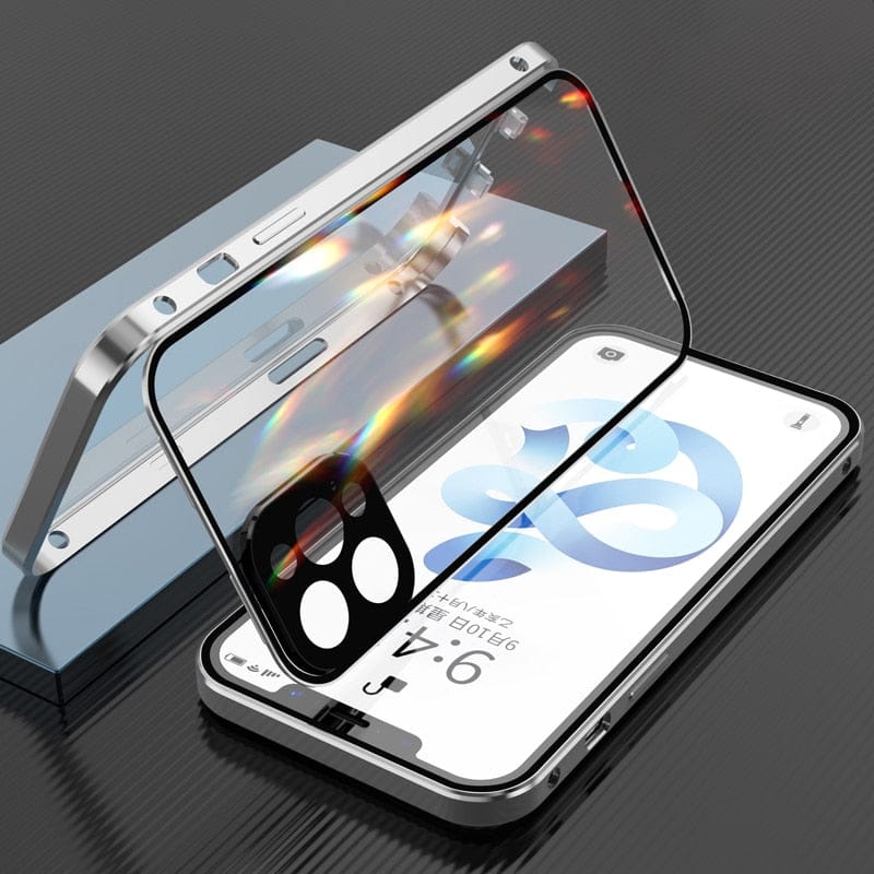 Metal casing with lens protection
