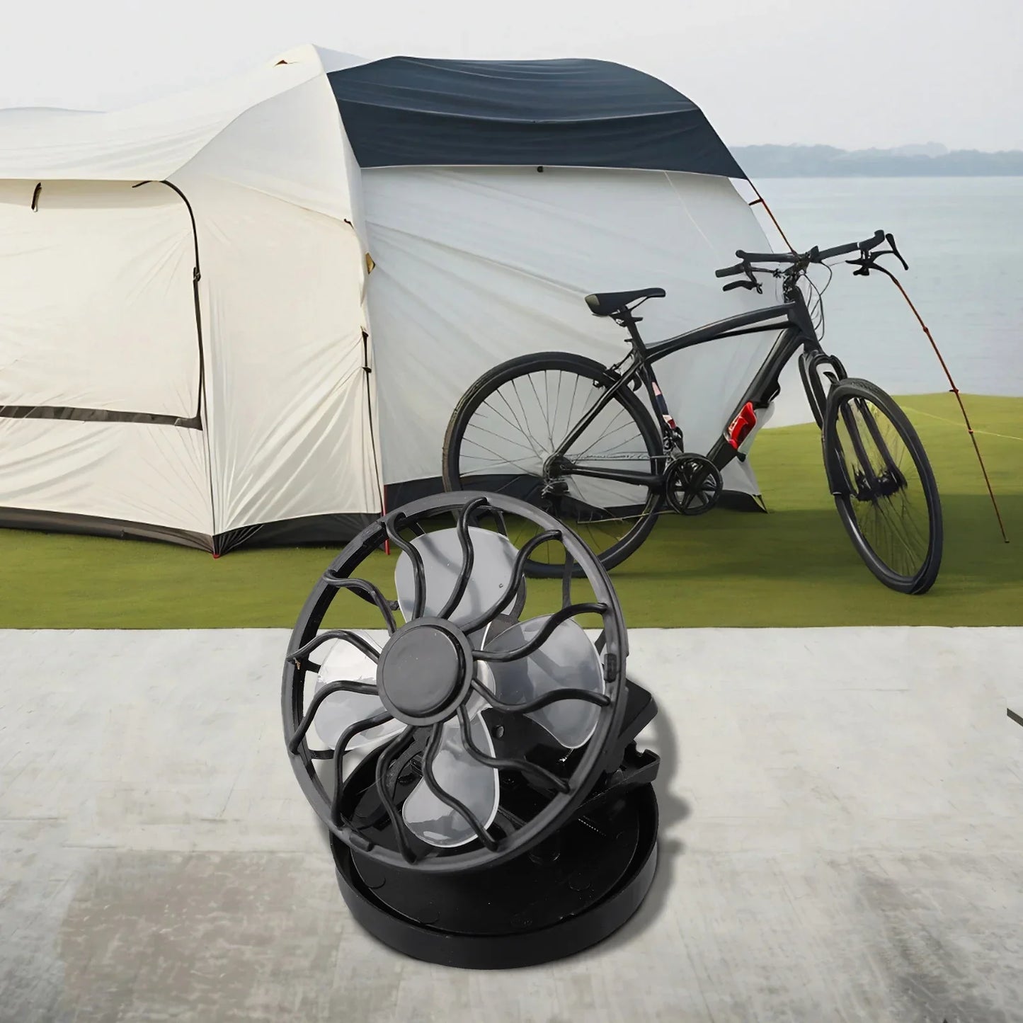 BowLift | Solar-Ventilator SunBreeze ClipFan | Mini-Clip Fan with Solar Panel | For Outdoor Activities, Travel & Sports | Hands-Free Cooling