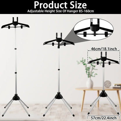 Adjustable Telescopic Clothes Steamer Stand – Foldable & Portable | Skanto