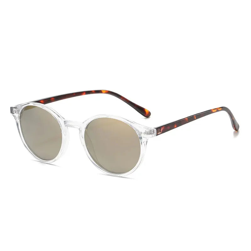 Skanto | Retro Round Polarized Sunglasses Classic Leopard Frame UV400 Fashion Wear Driving Glasses for Men & Women