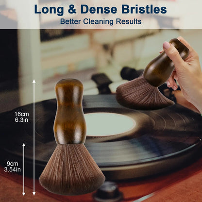 Skanto | Dust-Free Sound: Vinyl Record Cleaning Brush - Anti-Static Cleaning for Albums, LPs, CDs, Stylus, Keyboards, and Camera Lenses