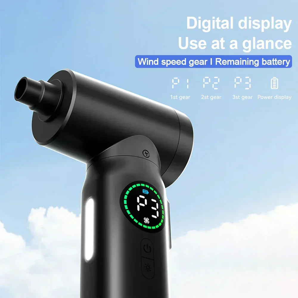 Skanto | 2-in-1 Portable Vacuum & Blower | 7500mAh Battery, LED Light & Versatile for Home, Car & Office Cleaning