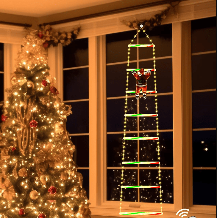Skanto | Santa Climbing Ladder Animation, LED Christmas Decoration
