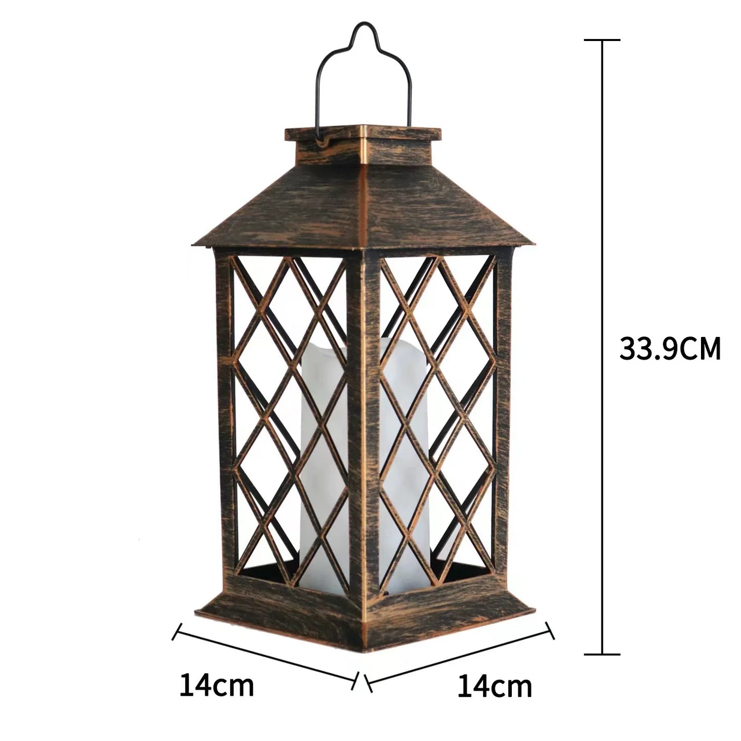 Vintage Outdoor Solar Candle Lantern