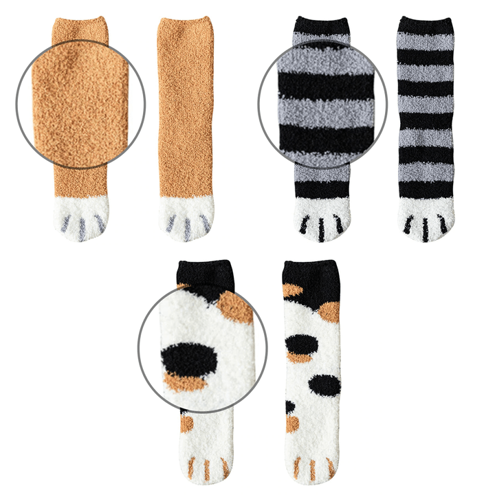 Skanto | Fluffy Fuzzy Cat Paw Socks