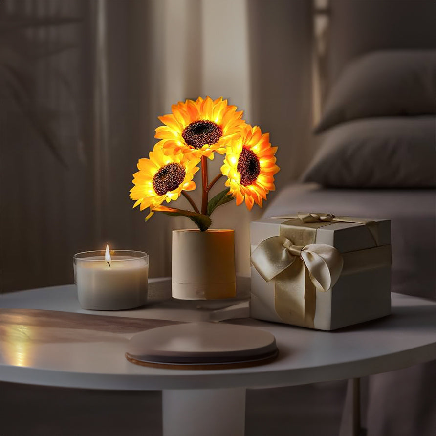Skanto | Skanto Sunflower LED Table Lamp - Decorative Lighting Fixture for Home Decor & Bedside Use