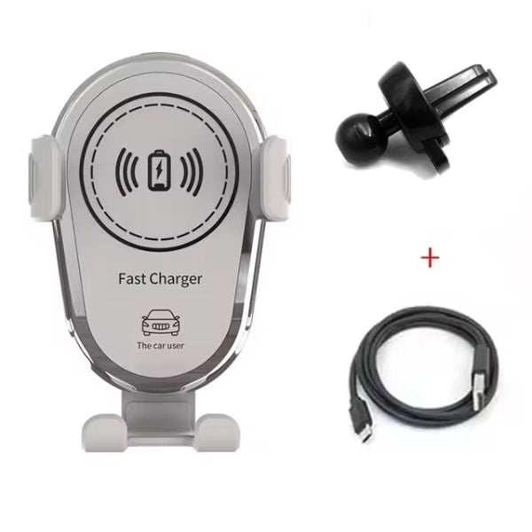 Skanto | Wireless Car Charger & Phone Mount - Fast Charger Holder for iPhone 14 and All Smartphones