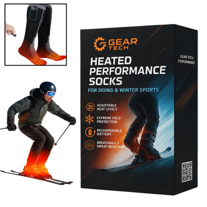 Skanto | Rechargeable Heated Ski Socks & Foot Warmers – Electric Thermal Socks for Skiing, Snowboarding & Winter Sports UK