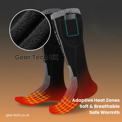 Skanto | Rechargeable Heated Ski Socks & Foot Warmers – Electric Thermal Socks for Skiing, Snowboarding & Winter Sports UK