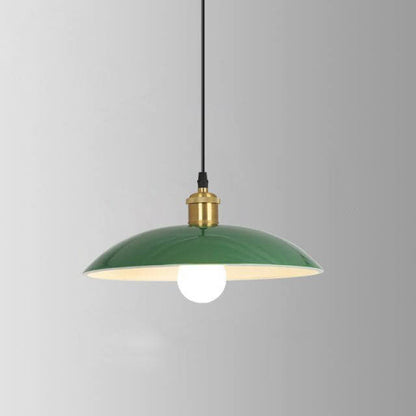 Skanto Skanto | RetroDome Industrial Vintage Pendant Lamp | Green Iron Dome Design | Single Light | Rustic Ceiling Lighting