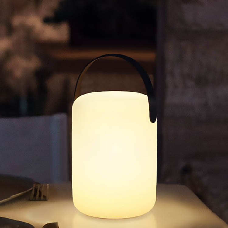 Skanto | Modern Simple Plastic Round Square Hand LED Table Lamp for Outdoor Patio