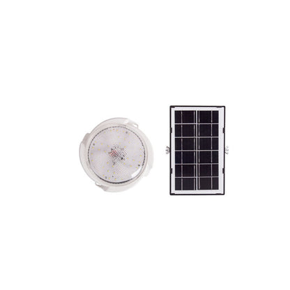 Modern Round Solar LED Remote Control Outdoor Indoor Flush Mount Lighting | Kalsten