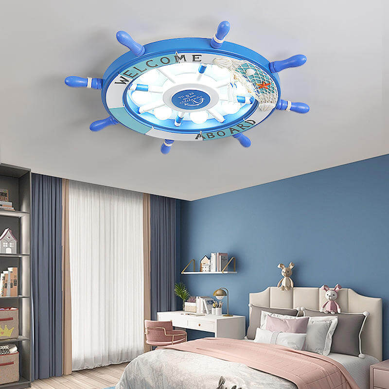 BowLift | NautiGlow Children's Room LED Ceiling Lamp | Sailboat Design | Cartoon Style | Ambient Lighting
