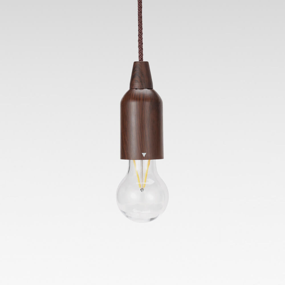 Retro Portable Waterproof Wood Cone Battery USB 1-Light Camping Outdoor Light | Skanto