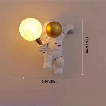 Skanto Skanto | CosmoBuddy Astronaut Wall Lamp | Creative Design | Resin & ABS | LED Bedroom Lamp