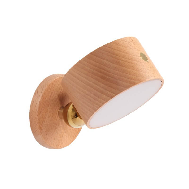 Skanto | Simple Wood USB Rechargeable Touch Magnet LED Night Light Wall Lamp