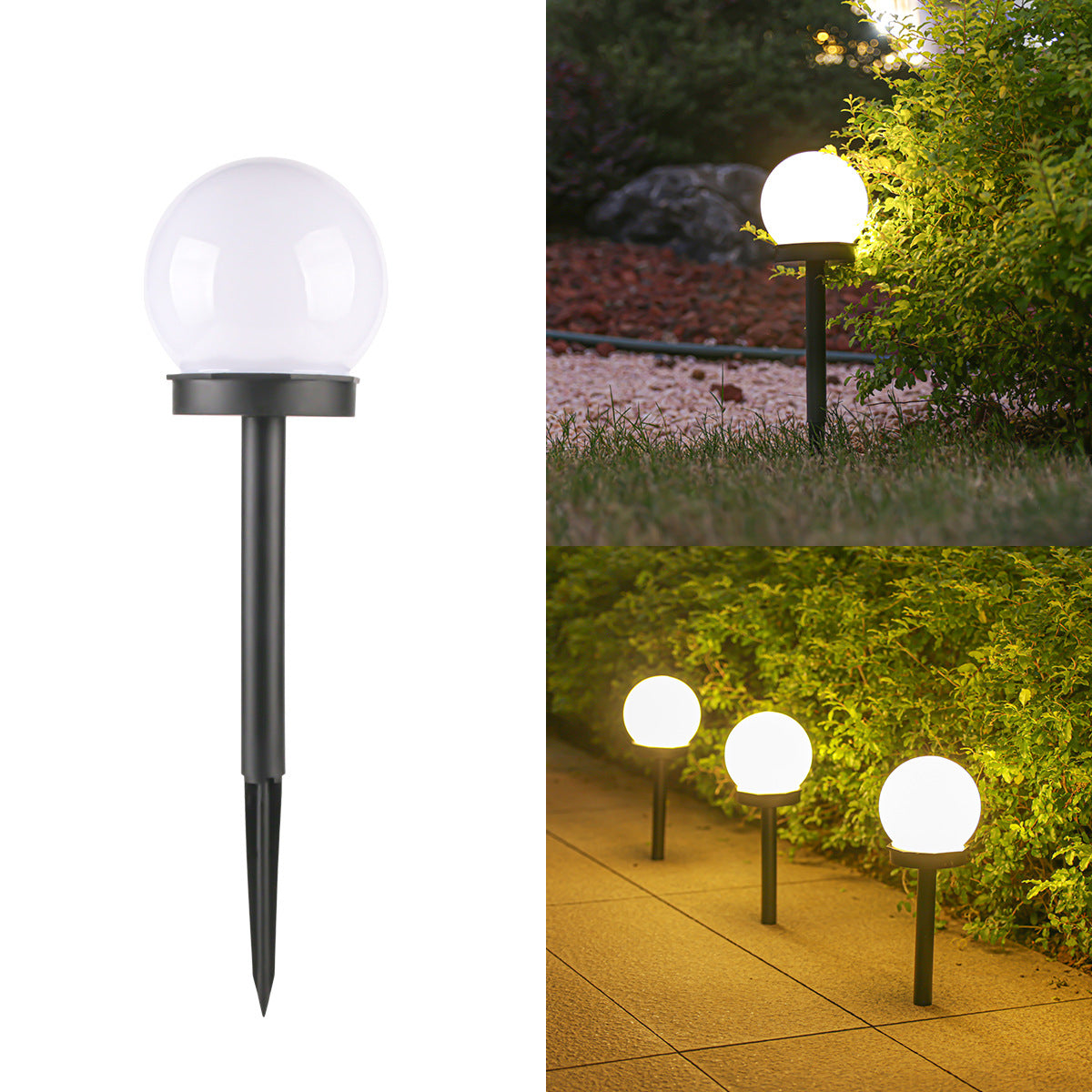 Modern Minimalist Waterproof Solar Sphere LED Landscape Light For Garden | Karnz