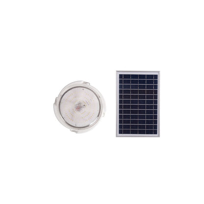 Modern Round Solar LED Remote Control Outdoor Indoor Flush Mount Lighting | Kalsten