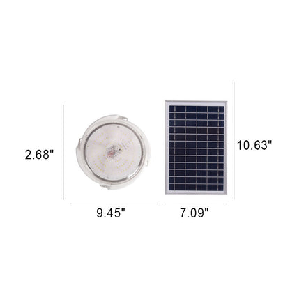 Modern Round Solar LED Remote Control Outdoor Indoor Flush Mount Lighting | Kalsten