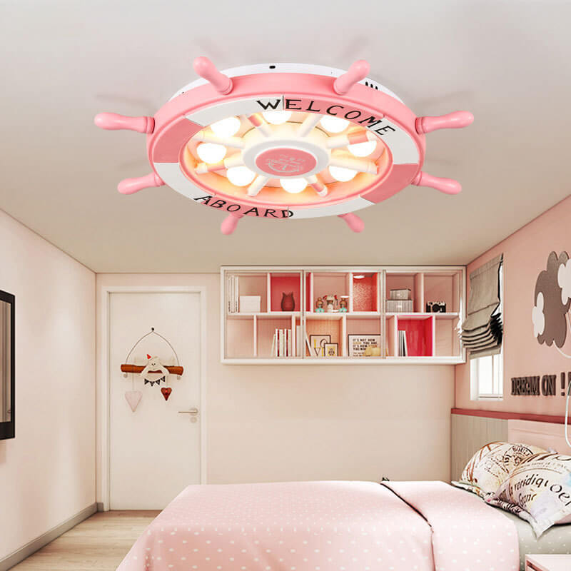 BowLift | NautiGlow Children's Room LED Ceiling Lamp | Sailboat Design | Cartoon Style | Ambient Lighting