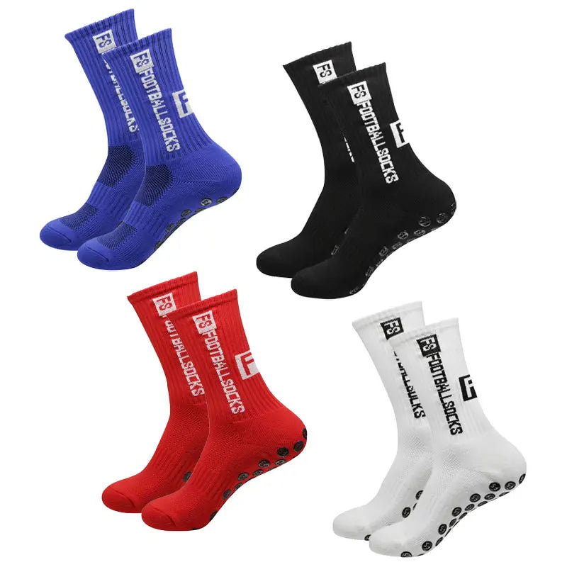 Skanto | 4 Pairs Football Socks Sports Grip Rubber Anti-Slip Socks