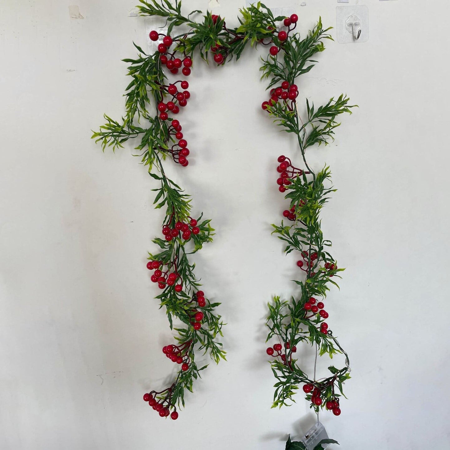 Skanto | Christmas Red Fruit Pine Needle LED Copper Wire Decorative Battery Lights