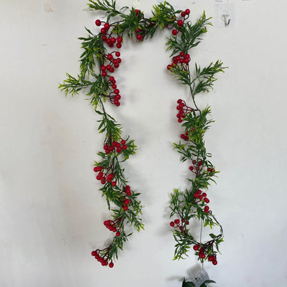 Skanto | Christmas Red Fruit Pine Needle LED Copper Wire Decorative Battery Lights