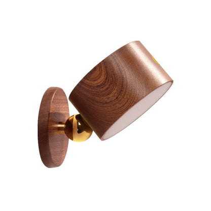 Skanto | Simple Wood USB Rechargeable Touch Magnet LED Night Light Wall Lamp