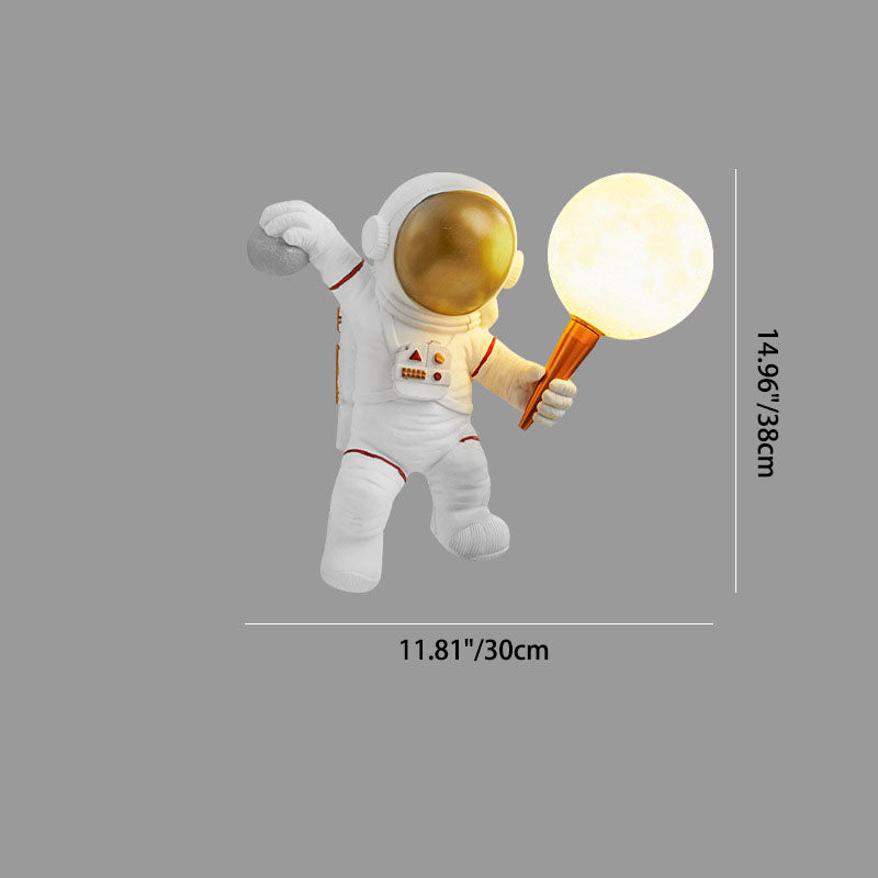 Skanto Skanto | CosmoBuddy Astronaut Wall Lamp | Creative Design | Resin & ABS | LED Bedroom Lamp
