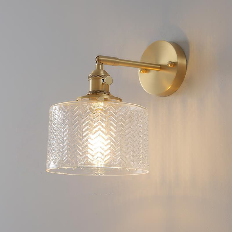 Skanto | Nordic Minimalist Creative Brass Cylinder 1-Light Wall Lamp