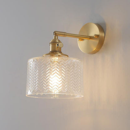 Skanto | Nordic Minimalist Creative Brass Cylinder 1-Light Wall Lamp