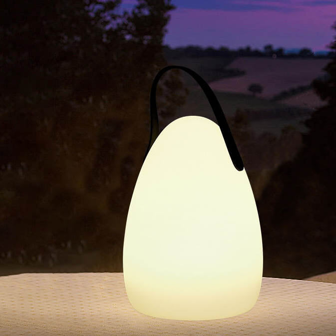 Skanto | Modern Simple Plastic Round Square Hand LED Table Lamp for Outdoor Patio