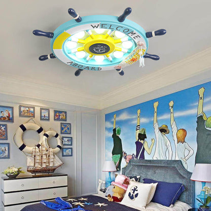 BowLift | NautiGlow Children's Room LED Ceiling Lamp | Sailboat Design | Cartoon Style | Ambient Lighting