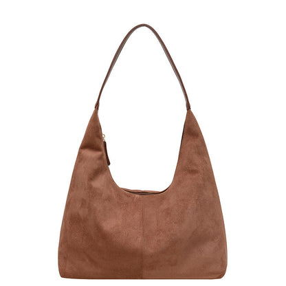 Skanto | Suede Underarm Bag with Large Capacity