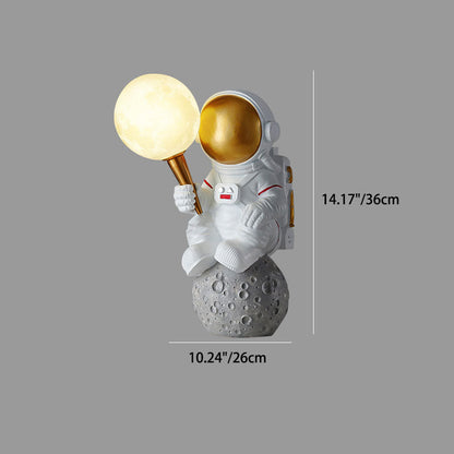 Skanto | Modern Creative Cartoon Astronaut Resin ABS 1-Light Wall Lamp for Bedroom