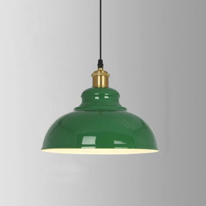 Skanto Skanto | RetroDome Industrial Vintage Pendant Lamp | Green Iron Dome Design | Single Light | Rustic Ceiling Lighting