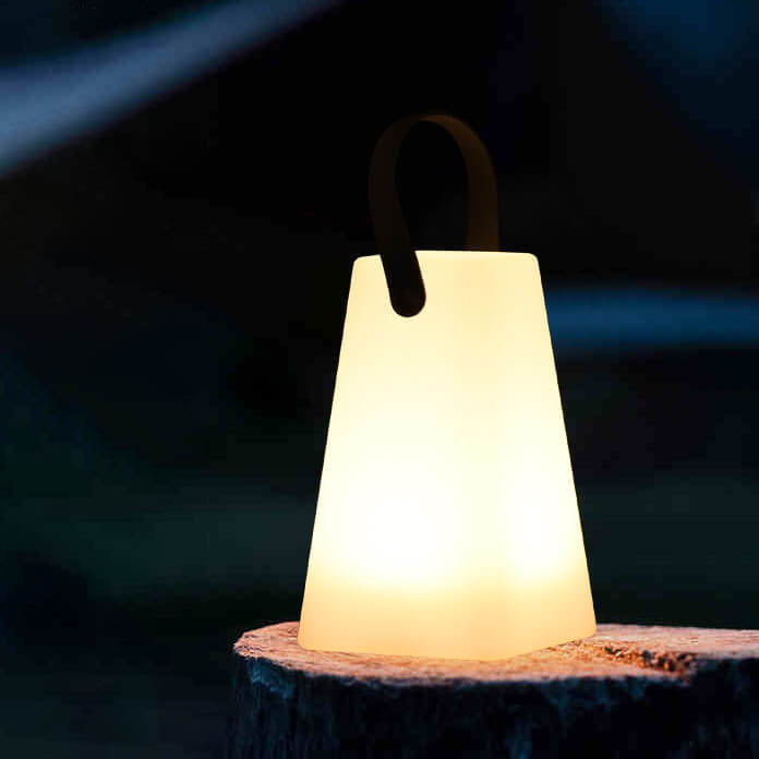 Skanto | Modern Simple Plastic Round Square Hand LED Table Lamp for Outdoor Patio
