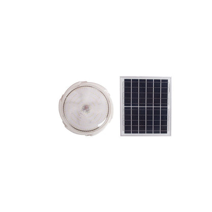 Modern Round Solar LED Remote Control Outdoor Indoor Flush Mount Lighting | Kalsten