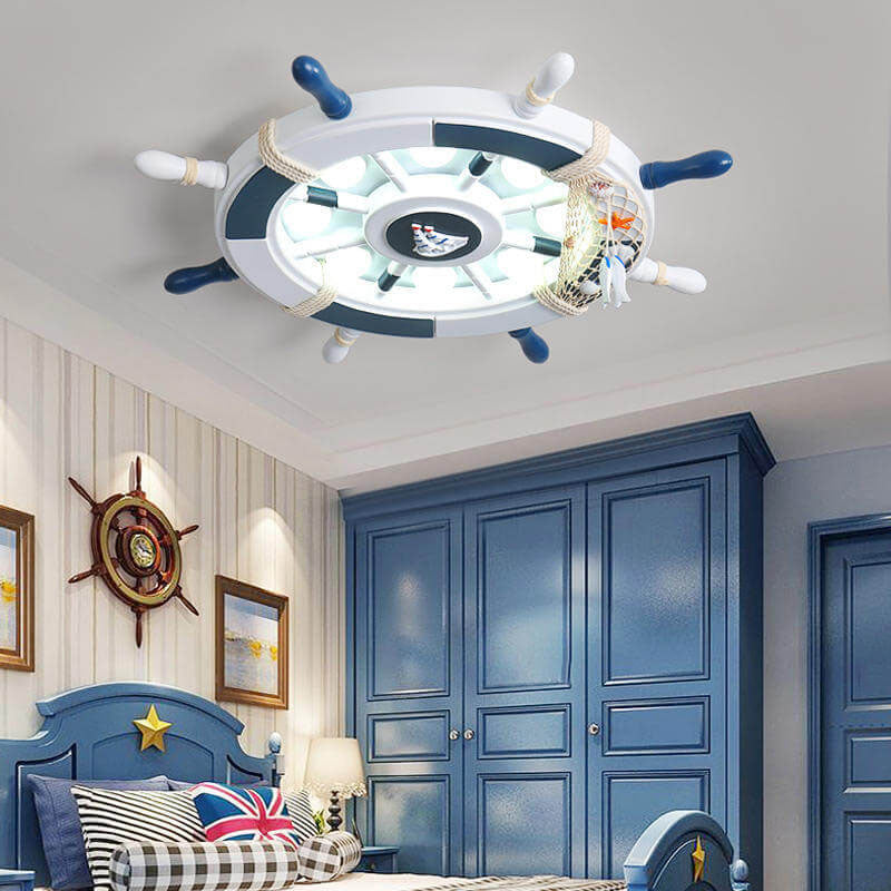 BowLift | NautiGlow Children's Room LED Ceiling Lamp | Sailboat Design | Cartoon Style | Ambient Lighting