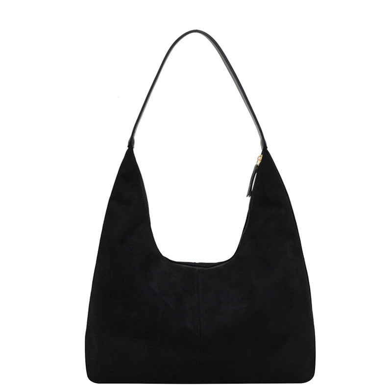 Skanto | Suede Underarm Bag with Large Capacity
