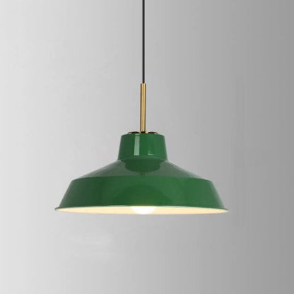 Skanto Skanto | RetroDome Industrial Vintage Pendant Lamp | Green Iron Dome Design | Single Light | Rustic Ceiling Lighting