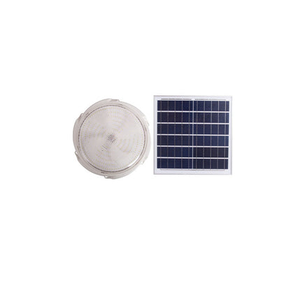Modern Round Solar LED Remote Control Outdoor Indoor Flush Mount Lighting | Kalsten